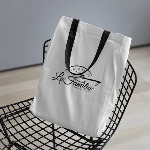 AI Designer-Canvas bag on chair logo mockup