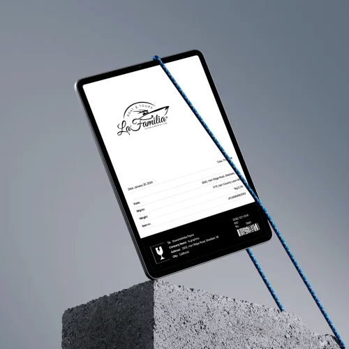 AI Designer-Industrial minimalist flat logo mockup